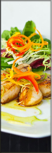 Cilantro lime seared scallops